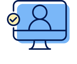 Clock and gear icon representing managed IT monitoring for manufacturers
